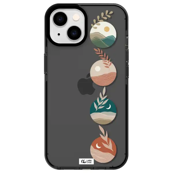 Natural Landscape Apple iPhone 14 impact Smoke Black Case