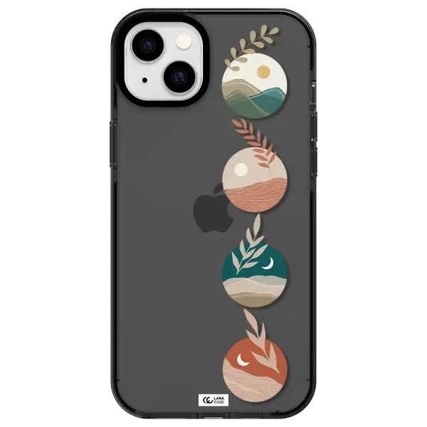 Natural Landscape Apple iPhone 14 plus impact Smoke Black Case