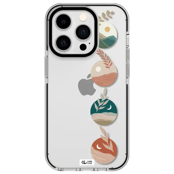 Natural Landscape Apple iPhone 14 pro impact black border Case