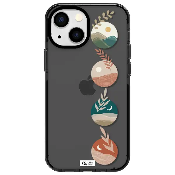 Natural Landscape Apple iPhone 15 impact Smoke Black Case