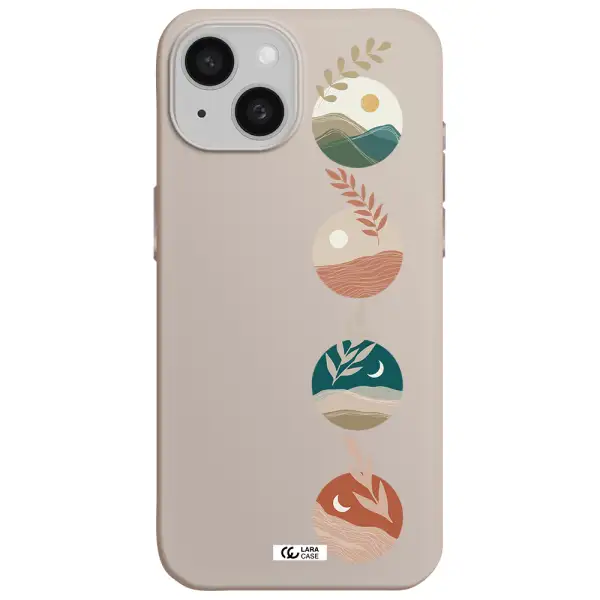 Natural Landscape Apple iPhone 15 Silicone Stone Case