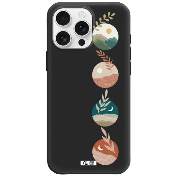 Natural Landscape Apple Iphone 16 Pro Max Silicone Black Case
