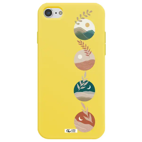 Natural Landscape Apple iPhone 7 Silicone canary yellow Case