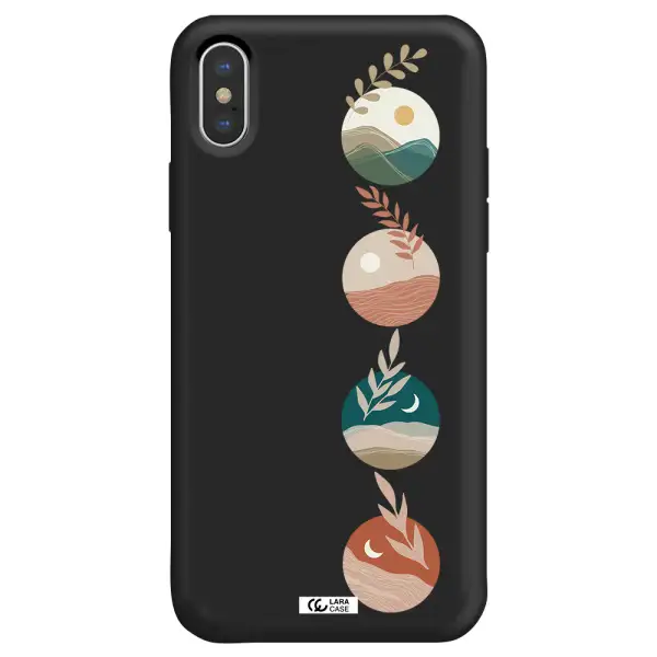 Natural Landscape Apple iPhone X Silicone black Case