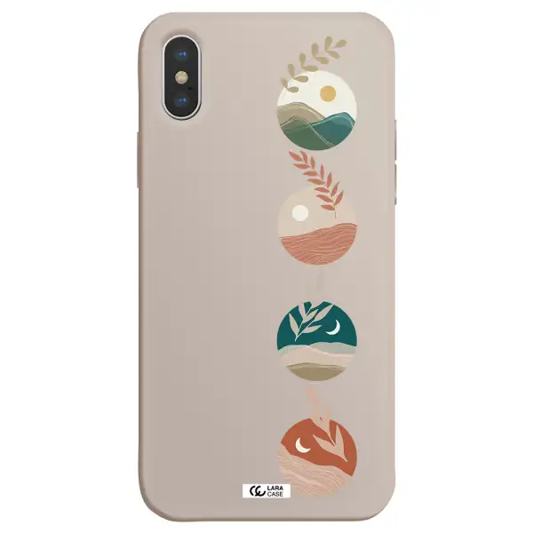 Natural Landscape Apple iPhone X Silicone Stone Case