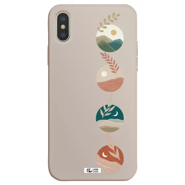 Natural Landscape Apple iPhone XS Silicone Stone Case