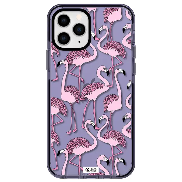 Flamingo Apple iPhone 11 pro impact Lilac Case