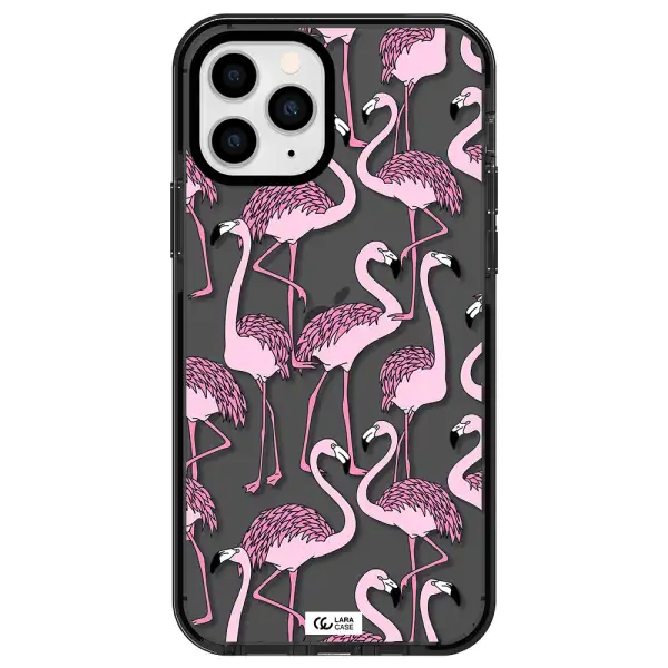 Flamingo Apple iPhone 11 pro impact Smoke Black Case