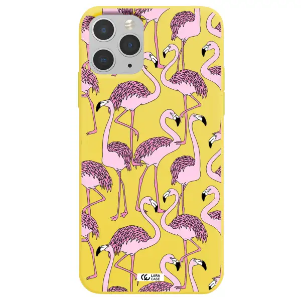 Flamingo Apple iPhone 11 pro max Silicone canary yellow Case