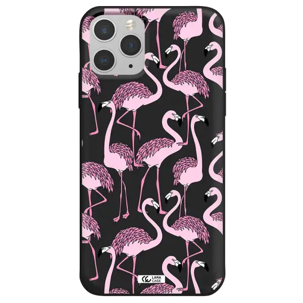 Flamingo Apple iPhone 11 pro Silicone black Case