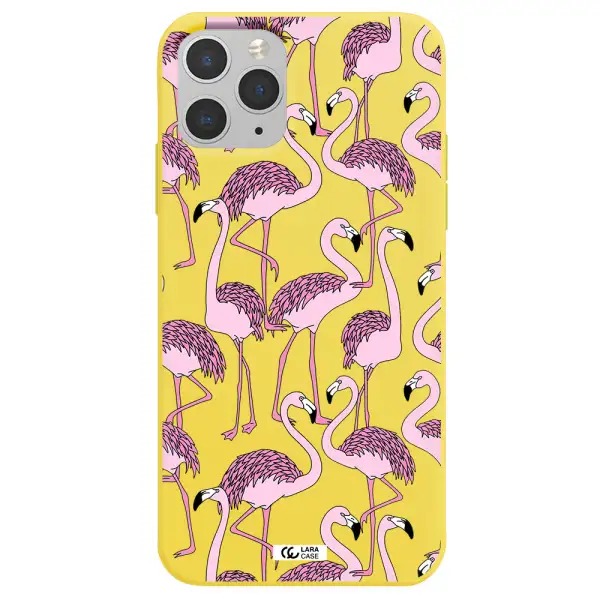 Flamingo Apple iPhone 11 pro Silicone canary yellow Case