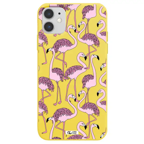 Flamingo Apple iPhone 11 Silicone canary yellow Case