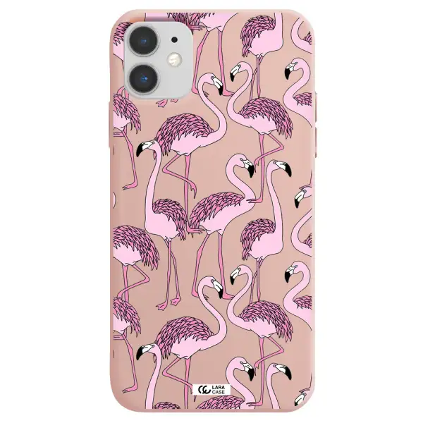 Flamingo Apple iPhone 11 Silicone pastel pink Case