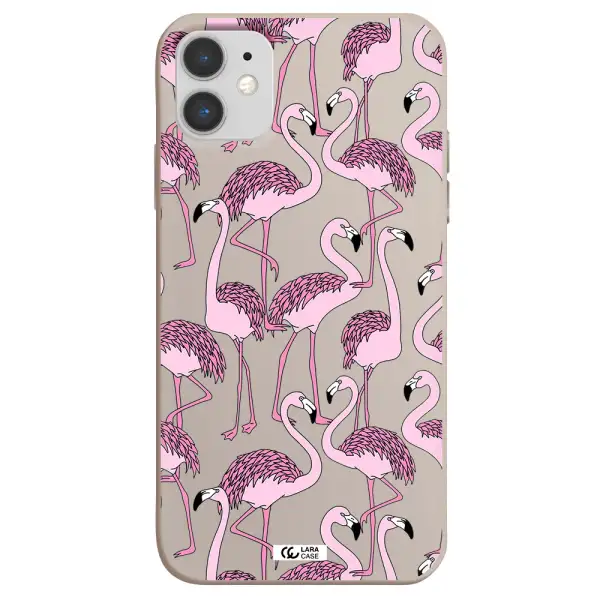 Flamingo Apple iPhone 11 Silicone Stone Case