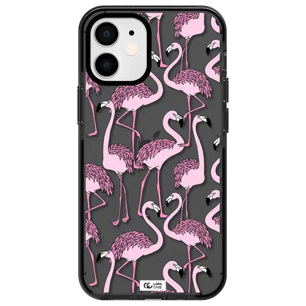 Flamingo Apple iPhone 12 mini impact Smoke Black Case