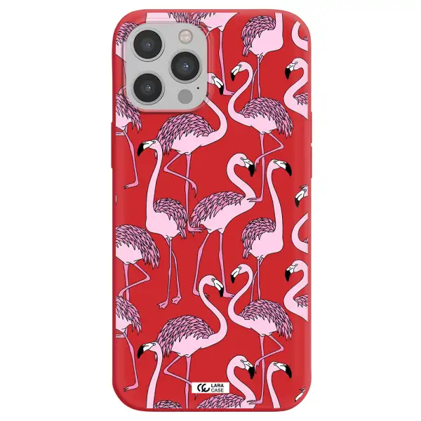 Flamingo Apple iPhone 12 pro max Silicone Imperial Red Case