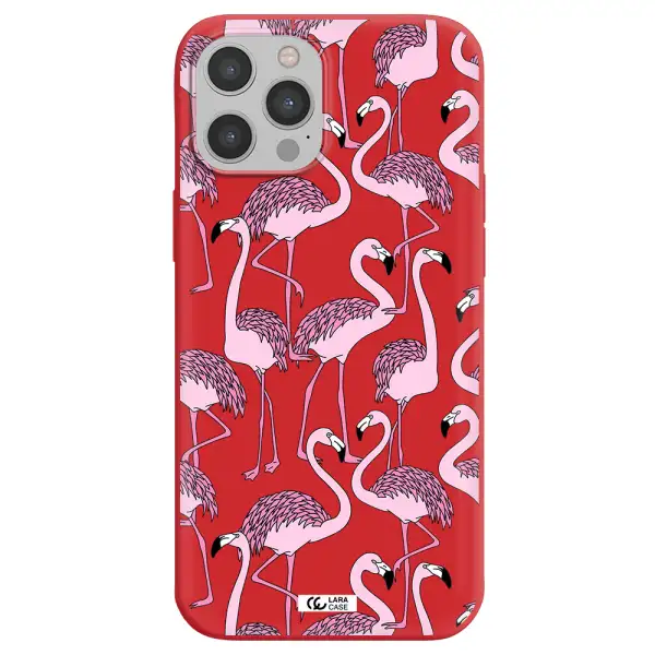 Flamingo Apple iPhone 12 pro Silicone Imperial Red Case