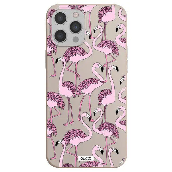 Flamingo Apple iPhone 12 pro Silicone Stone Case