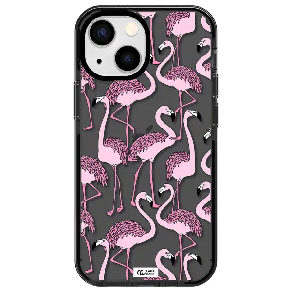 Flamingo Apple iPhone 13 mini impact Smoke Black Case