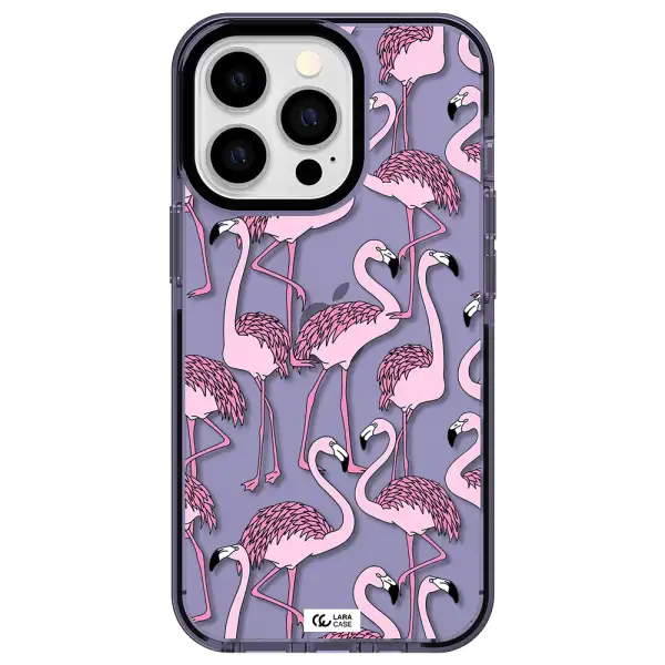 Flamingo Apple iPhone 13 Pro impact Lilac Case