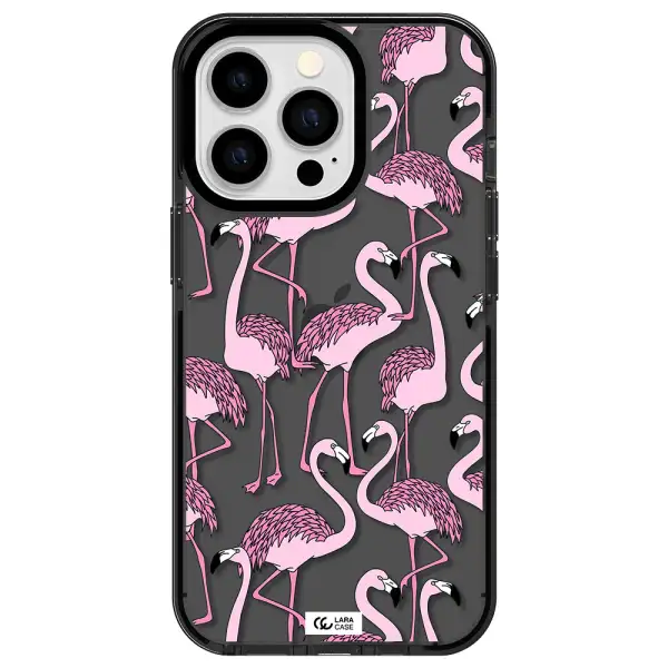 Flamingo Apple iPhone 13 Pro impact Smoke Black Case