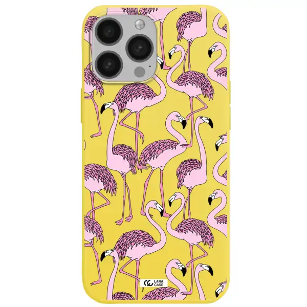 Flamingo Apple iPhone 13 Pro Max Silicone canary yellow Case