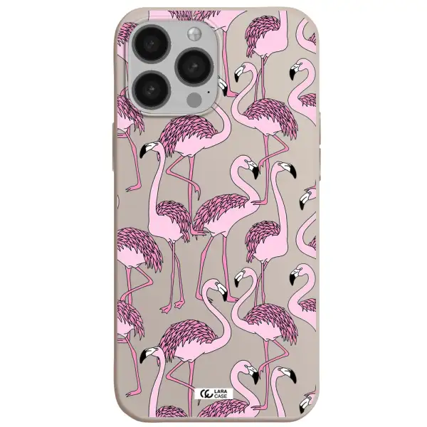 Flamingo Apple iPhone 13 Pro Max Silicone Stone Case