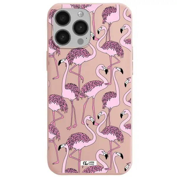 Flamingo Apple iPhone 13 Pro Silicone pastel pink Case