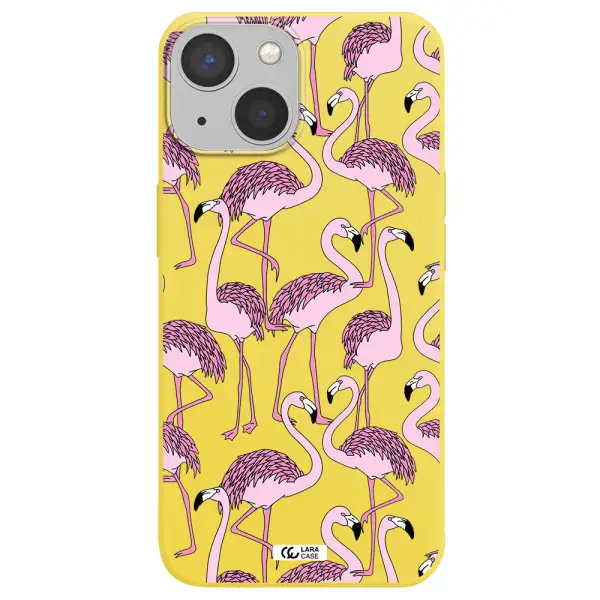 Flamingo Apple iPhone 13 Silicone canary yellow Case