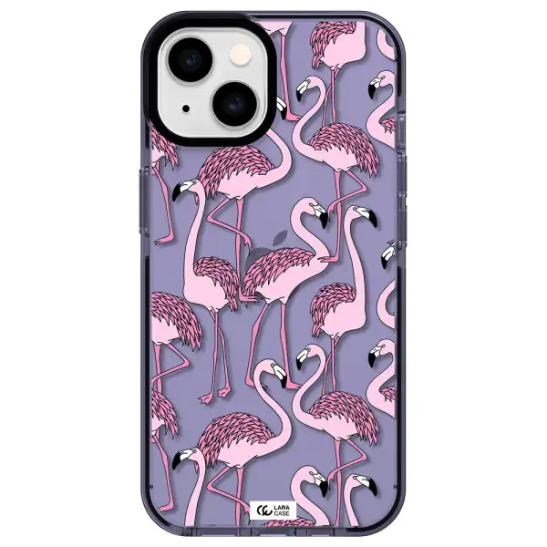 Flamingo Apple iPhone 14 impact Lilac Case