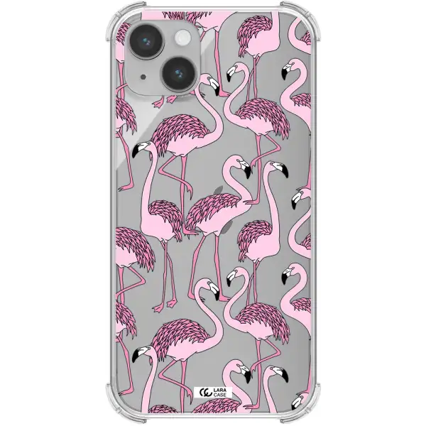 Flamingo Apple iPhone 14 plus Clear PC Case