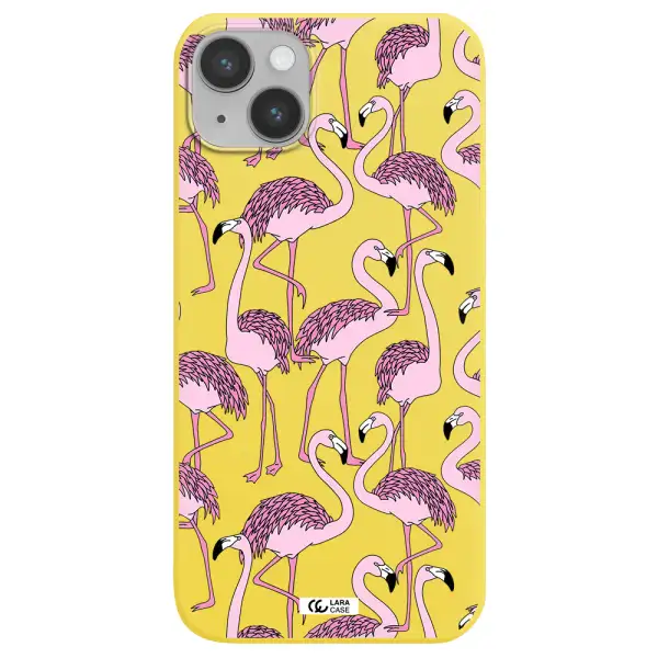 Flamingo Apple iPhone 14 plus Silicone canary yellow Case