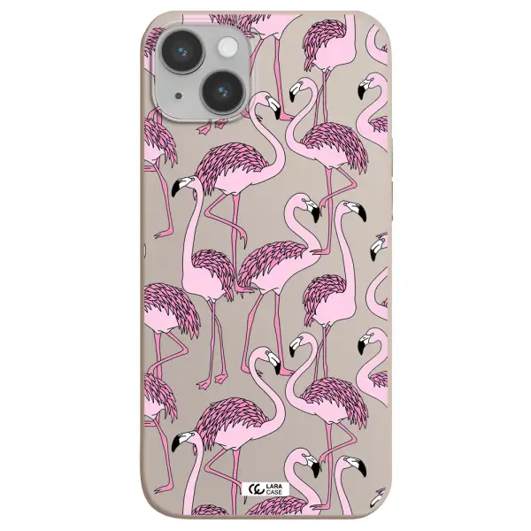 Flamingo Apple iPhone 14 plus Silicone Stone Case