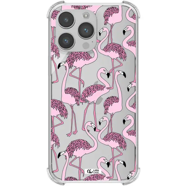 Flamingo Apple iPhone 14 pro Clear PC Case