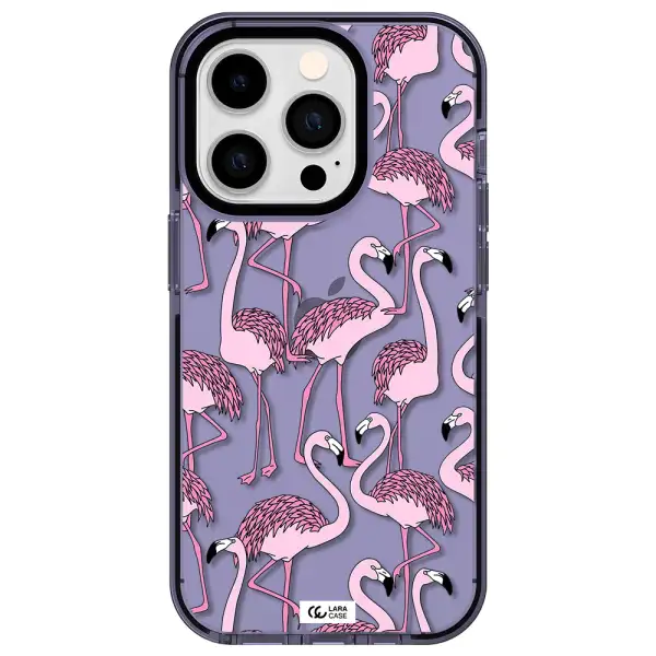 Flamingo Apple iPhone 14 pro impact Lilac Case