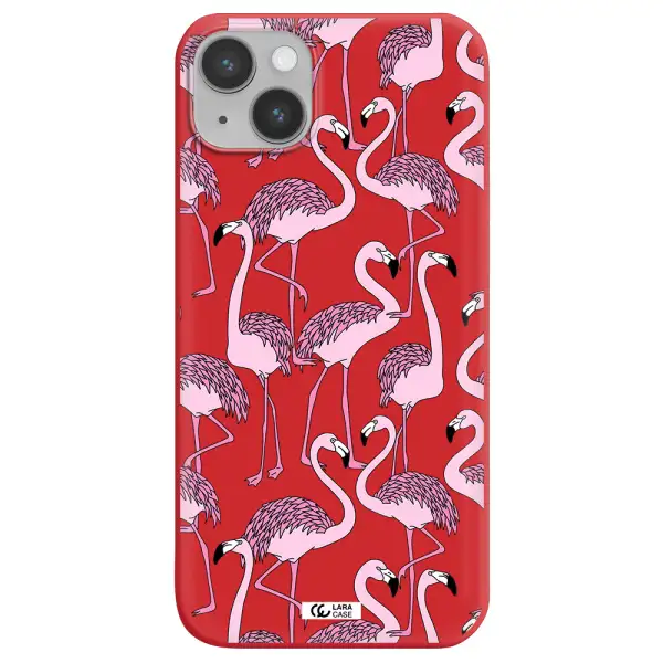 Flamingo Apple iPhone 14 Silicone Imperial Red Case