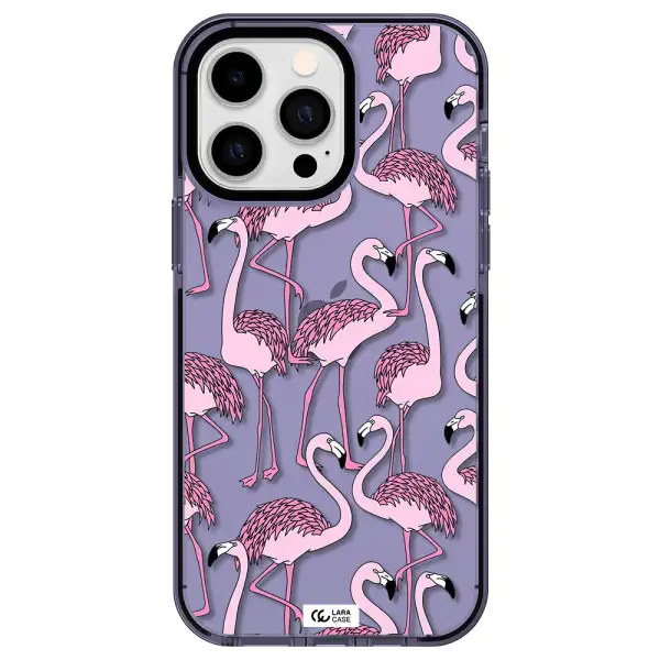 Flamingo Apple iPhone 15 Pro impact Lilac Case