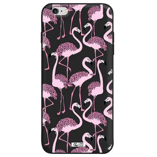 Flamingo Apple iPhone 6 plus Silicone black Case