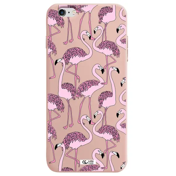 Flamingo Apple iPhone 6 plus Silicone pastel pink Case
