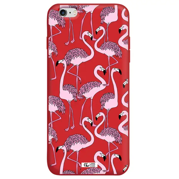 Flamingo Apple iPhone 6 s plus Silicone Imperial Red Case