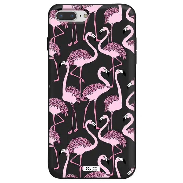 Flamingo Apple iPhone 7 plus Silicone black Case