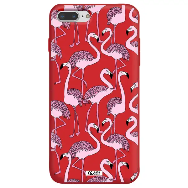 Flamingo Apple iPhone 7 plus Silicone Imperial Red Case