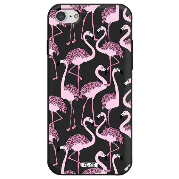 Flamingo Apple iPhone 7 Silicone black Case
