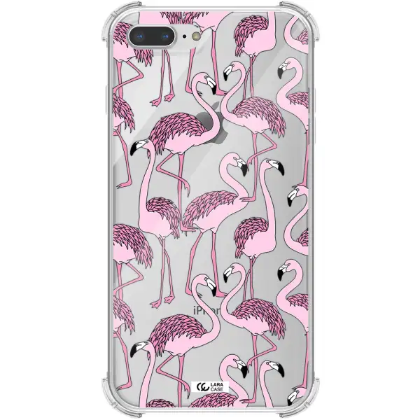 Flamingo Apple iPhone 8 plus Clear PC Case
