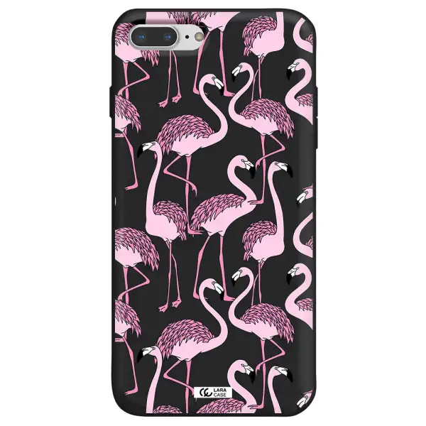 Flamingo Apple iPhone 8 plus Silicone black Case