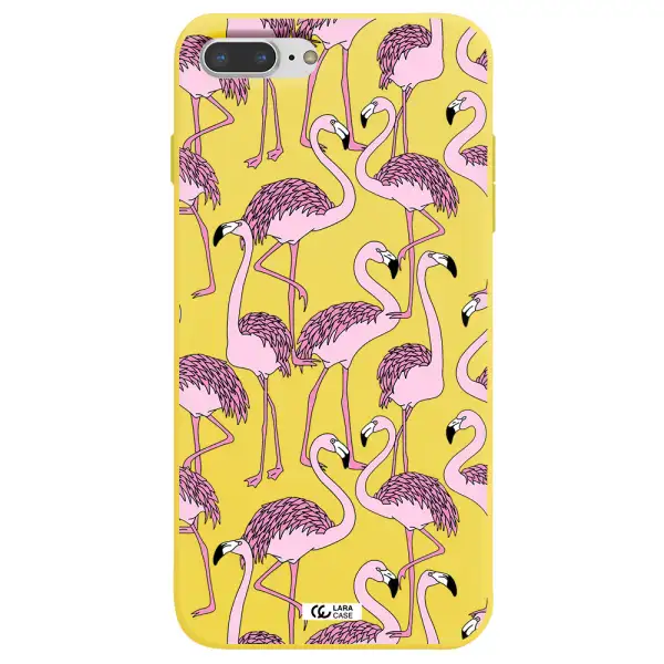 Flamingo Apple iPhone 8 plus Silicone canary yellow Case