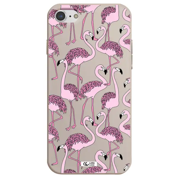 Flamingo Apple iPhone 8 Silicone Stone Case