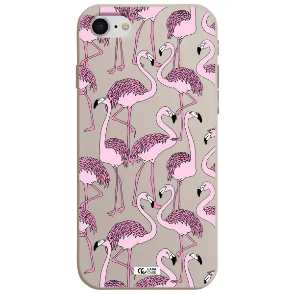 Flamingo Apple iPhone se 2020 Silicone Stone Case