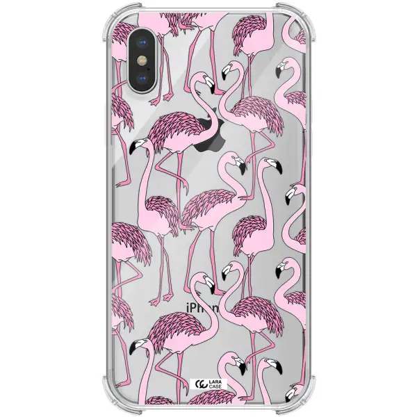 Flamingo Apple iPhone XS Clear PC Case