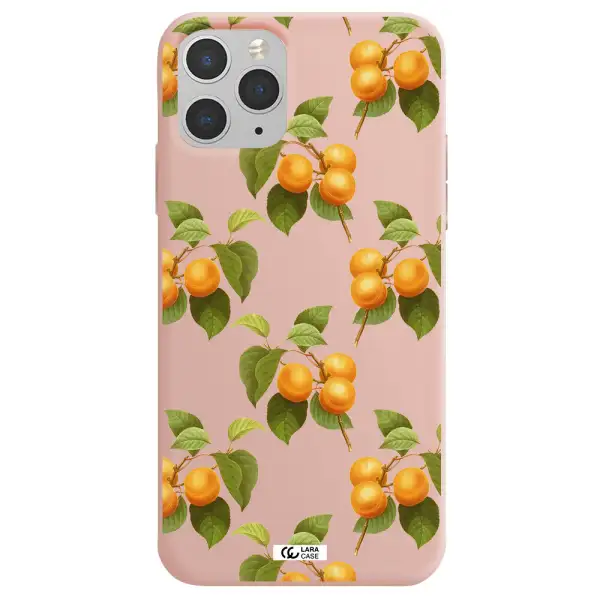 Apricot Apple iPhone 11 pro max Silicone pastel pink Case